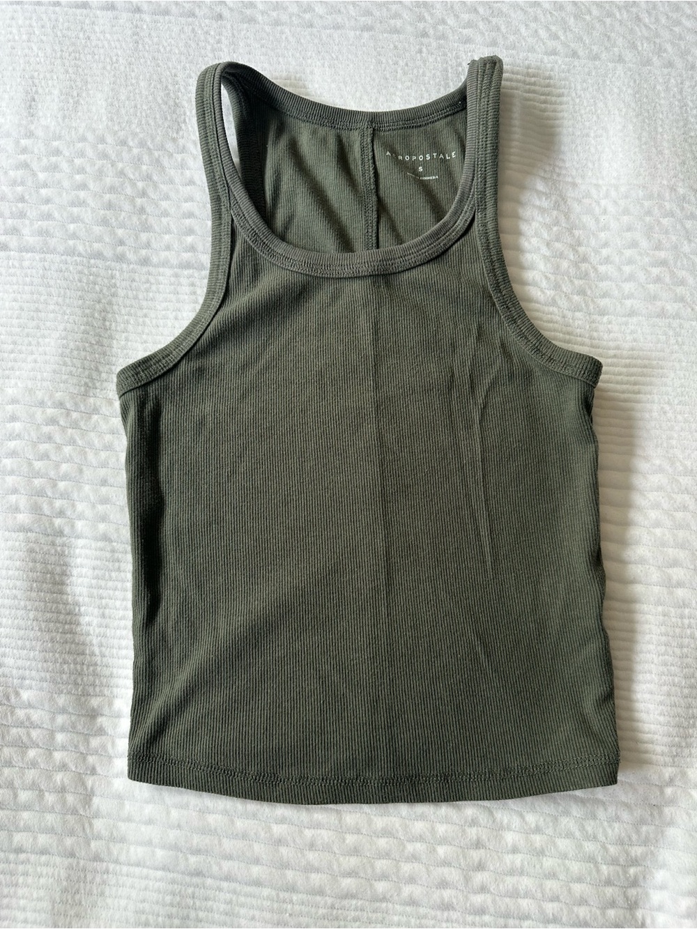 Aeropostale Olive Green Ribbed Tank
